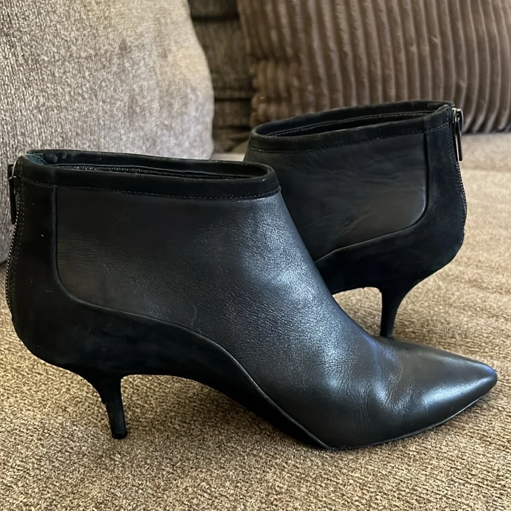Loeffler Randall Reese Black Suede /Leather Ankle‎ Boot Size 8